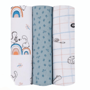 Cueiro Flanelado Papi Baby Estampado 1,0M X 80Cm Contem 03 Un
